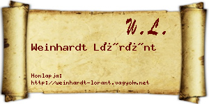 Weinhardt Lóránt névjegykártya