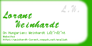 lorant weinhardt business card